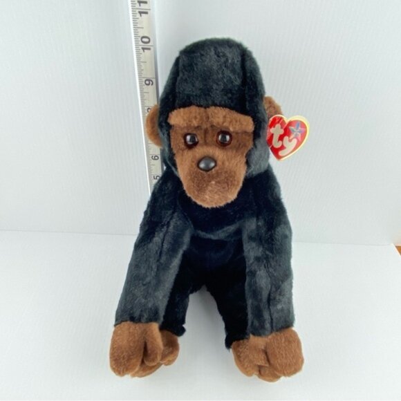 Ty Beanie Baby Congo Gorilla Plush Vintage 1999 Black Brown Monkey 10 inch - Picture 11 of 11